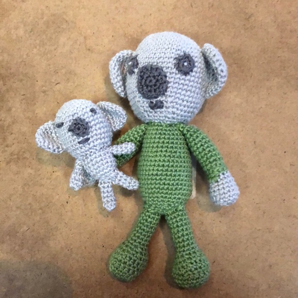 Hand Crafted Other - 🏵Handmade crocheted koala in pj’s holding a toy koala
